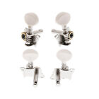 Set Fo 4 Machine Heads 4 String Guitar Tuning Pegs 2r 2l For 21  23  26  Ukulele