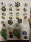 Vintage Clown Picture Button Lot Novelty Sewing Craft Collectible Shank Lot