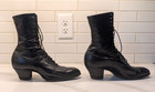 Physical Culture Brooklyn Ny Victorian Women s Lace-up Black Leather Heel Boots