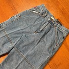 Plugg Jeans Youth Size 14 Blue Cargo Pants Skater Baggy Medium Wash Denim