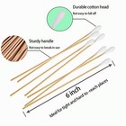 200 Count 6 Inch Long Cotton Swabs With Wooden Handles Cotton Tipped Applicat   
