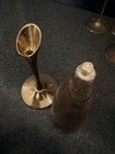 Vintage Brass Silver Two Tone Champagne Flutes Set Of 8 Detachable 