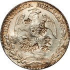 Mexico 8 Reales Zs 1857 M o  Zacatecas  Chinese Chopmarks  Km  377 13