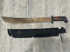 23  Machete W  Custom Decorative Black   Red Sheath