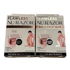2 Pack Finishing Touch Flawless Nu Razor 18k Plated Replacement Head Nib