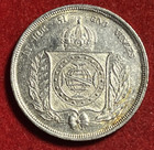 Brazil 500 Reis 1853 Au Silver Coin Km 464 T7419a