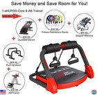Ab Machine For Home Gym  Core Crunch Equipment With Resistance Bands  All Ages