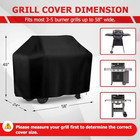 Bbq Gas Grill Cover Barbecue Waterproof Outdoor Heavy Duty Uv Protection 58 Inch