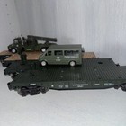 Lionel Train Cars Us Army Box Cars Flatbed Freight Carrier Train Car Lot   1234
