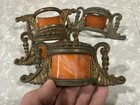 Rare Art Deco Carnival Glass Celluloid Vintage 1920   s Original    ornate    pulls
