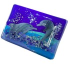  Art Glass Beach Ocean Dolphins  7  X 10  Made Australia Down Under