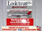 Northwest Airlines Bumper Stickers Vintage Jet Travel Baggage Luggage Label
