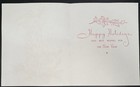 Vintage Greeting Card Christmas Candy Cane Peppermint Dish  Holly   Unused