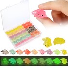 36 Pcs Luminous Mini Axolotl Resin Figures 9 Colors Glow In The Dark Tiny