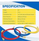 Yellow Jacket 29986 Plus Ii 1 4  Hose W ball Valve 72   3-pack  Hvac Refrigerati