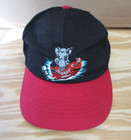 Vintage Albany River Rats Hat Cap Men Strap Back Black Red One Size 90s Hockey