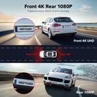 Redtiger F7nt Dash Cam 4k Front And Rear 3 18  Touch Screen  with Hardwire Kit
