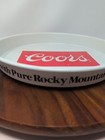 Vintage Coors Beer Round White Metal Serving Tray 1981 13 