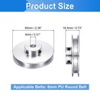 2pcs Single Groove Pulley 8mm Fixed Bore 60mm Outer Diameter For 6mm Belt