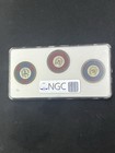 Binion Horseshoe Club Las Vegas Casino Chip Set  5 Navy blue 25c Red