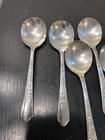 Vintage Wm a rogers Aa Heavy Oneida Ltd Silver Plate Soup Gumbo Spoons 8 Piece 