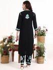 Green Rayon Chikankari Kurta Set Lucknow Chikankari Kurti Palazzo Salwar Kameez