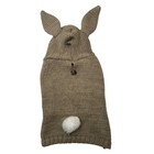 Top Paw Bunny Knit Sweater Hoodie Tan Medium Dog Pet Sweater Winter Cozy