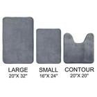 Bathroom Rug Sets 3 Piece  Extra Thick Memory Foam Bath Mat Non Slip Floor Mats 