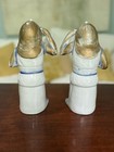 Vintage Rare Set Japanese Chimpanzees Saluting Figurines 