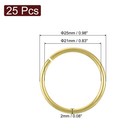 25pcs Open Jump Rings  25mm 0 98  Brass Jump Ring Connectors 2mm Thick O Rings