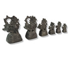 Antique Burmese Opium Weights Firebird Phoenix Bronze Asian Set Of 6