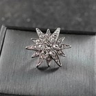 Luxury Cubic Zirconia Star Brooch For Men Lapel Pin Suit Shirt Gift Badge