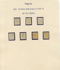 Nigeria 1921-32 6d X7 Shades Sg25 Mint Cat   95