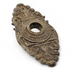 Ornate Antique Victorian Cast Bronze Door Knob Escutcheon Plate 5 