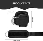 2pcs Wrist Cuffs Lifting Straps D Ring Adjustable Gym Cable Machine Weight Strap