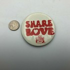 Share Love Pinback Canada Dry Ginger Ale Soda Advertising Button 1970s Vintage