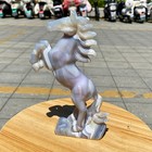 450g Natural Agate Carved Horse Figurine  Exquisite Hand Carved Gemstone Statue
