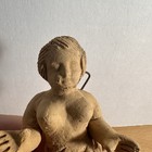 Handmade Carved Terracotta Clay Mermaid Figurine Hanging Wall Art Honduras