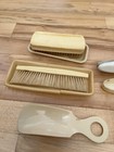Vintage Art Deco Yellow Vanity Set