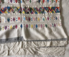 Vtg Huipil Guatemala Embroidery Latin American Tunic Aztec Handmade Poncho 33x25