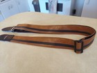 Buckskin 70 s Racer X Guitar Strap Brown With Black Stripe