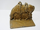 Vintage Set Of 2 Cast Iron Bookends Grazing Horses Sculpture Country Decor  us4