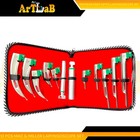 New  German Fiberoptic Laryngoscope Set Mac mil 12pcs Intubation Blades   Handle