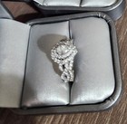 Rogers   Brooke Jewelers 10k White Gold 1ctw Pear Halo Bridal Ring Set 7 5
