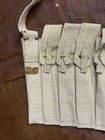 Wwii British 7 Pocket 1944 Sten Magazine Pouch Bandolier Repro Light Khaki