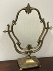 Beautiful Antique 20  Solid Brass Tilting Vanity Tabletop Mirror Unpolished