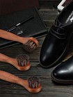 Youngjoy 6 Pieces Horsehair Shine Shoes Brush Kit Polish Dauber Style A