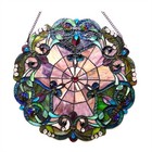 Stained Glass Handcrafted Tiffany Style 20  Round Window Panel Suncatcher Art