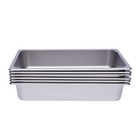 6 Pack Full Size 4  Deep Steam Table Food Pan Commercial Tray Stainless Steel