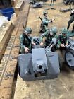 Vintage 54mm German Wwii 7 5cm Light Infantry Team 7 Soldiers 1 Officer 2 Guns 